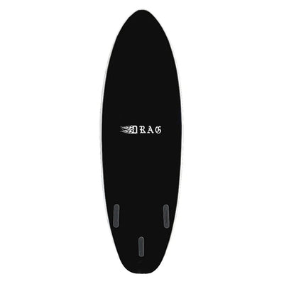 Drag Dart Flat Tail Thruster 6'6 Softboard - Black/Black - Buy online today at Down the Line Surf. International shipping available.