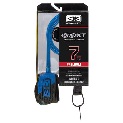 Ocean And Earth Premium One-XT Leash - 7ft Blue - Buy online today at Down the Line Surf. International shipping available.