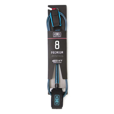 Ocean And Earth Premium One-XT Leash 8ft - Buy online today at Down the Line Surf. International shipping available.