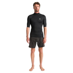 C-Skins Men's NuWave Rash X Short Sleeve Vest - Black - Buy online today at Down the Line Surf. International shipping available.