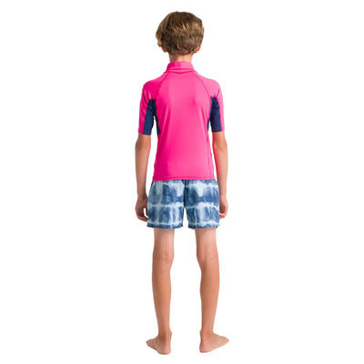 C-Skins NuWave Rash X Junior SS Vest - Lipstick/Slate/Multi - Buy online today at Down the Line Surf. International shipping available.