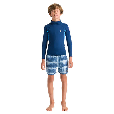 C-Skins NuWave Rash X Junior SS Vest - Cyan/Slate/Multi - Buy online today at Down the Line Surf. International shipping available.
