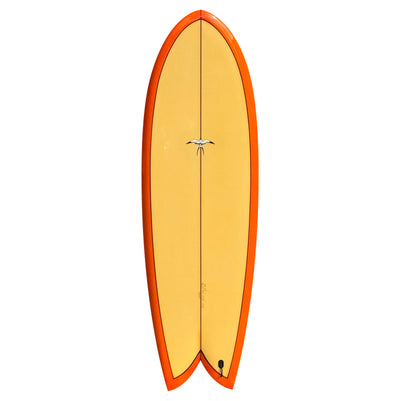 Donald Takayama Humu Fish Surfboard - 5'6 - Orange - Glass Ons