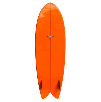 Donald Takayama Humu Fish Surfboard - 5'6 - Orange - Glass Ons