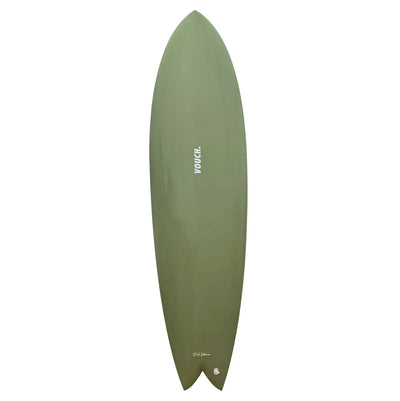 Vouch Mid Vish Surfboard - 6'8" - Mist Green