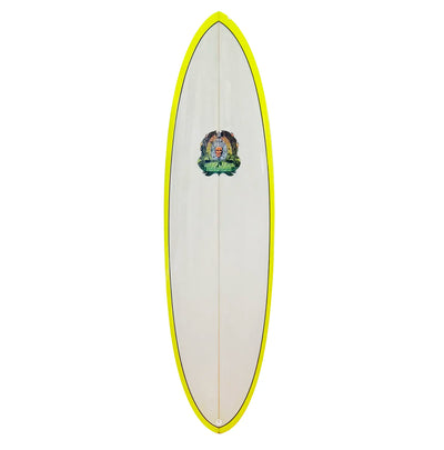Wayne Lynch Evo Surfboard - 6'6" - Grey/Yellow Gloss/Polish - Buy online today at Down the Line Surf. International shipping available.