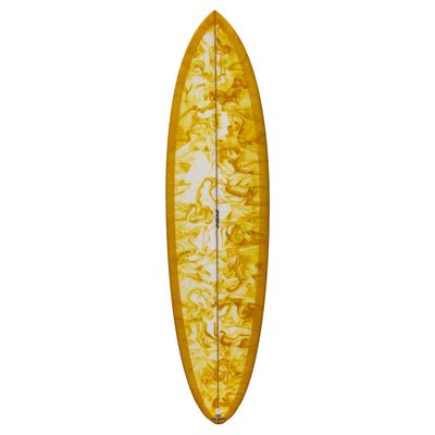 Pukas Lady Twin Surfboard - 7'0 - Orange Swirl - Buy online today at Down the Line Surf. International shipping available.