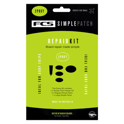 FCS Simple Patch Repair Kit - Epoxy - Buy online today at Down the Line Surf. International shipping available.