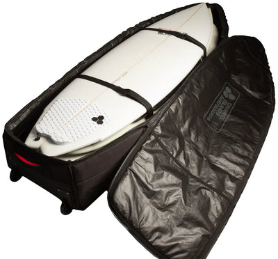 Channel Islands Quad Traveler Wheelie Boardbag - Black - Buy online today at Down the Line Surf. International shipping available.