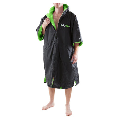 Dryrobe Advance Short Sleeve Changing Robe - Large - Black/Green - Buy online today at Down the Line Surf. International shipping available.