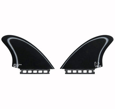 Captain Fin Co. Chris Christenson Twin Keel Especial Black - Futures - Buy online today at Down the Line Surf. International shipping available.