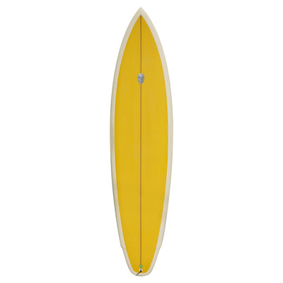 Christenson Lane Splitter Mid Surfboard - 7'6" - Yellow - Buy online today at Down the Line Surf. International shipping available.
