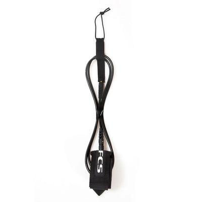 FCS 8ft Regular Classic Leash - Black - Buy online today at Down the Line Surf. International shipping available.