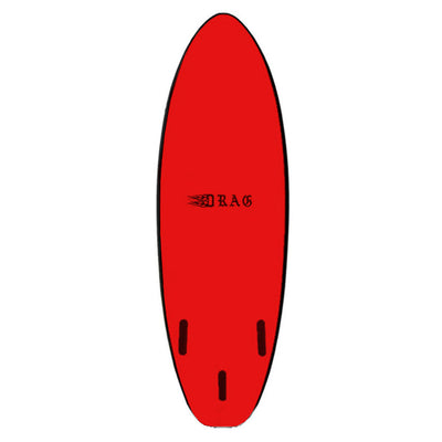 Drag Dart Flat Tail Thruster 6'6 Softboard - Black/Red - Buy online today at Down the Line Surf. International shipping available.