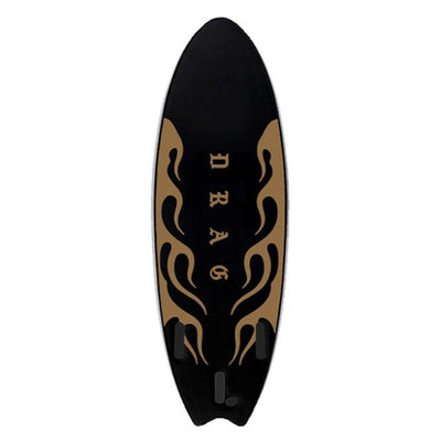 Drag Dart Swallow Tail Thruster 5'6 Softboard - Black/Black - Buy online today at Down the Line Surf. International shipping available.