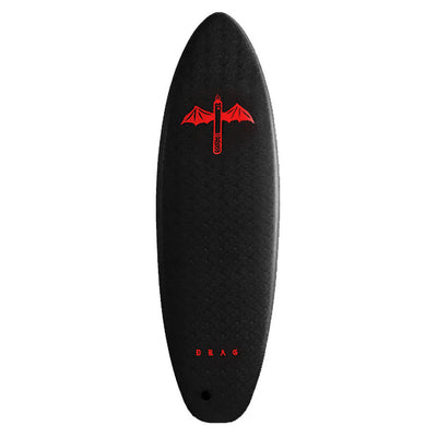 Drag Dart Flat Tail Thruster 6'6 Softboard - Black/Red - Buy online today at Down the Line Surf. International shipping available.