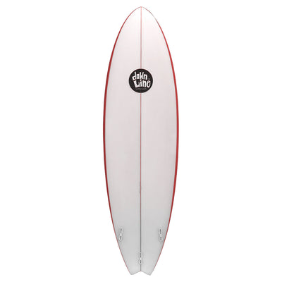 DTL Surf Co. Tuna Fish Surfboard - Red Rails - Buy online today at Down the Line Surf. International shipping available.