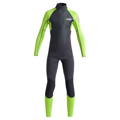 C-Skins Junior Element 3/2mm Back Zip Wetsuit - Anthracite/Lime/Multi - Buy online today at Down the Line Surf. International shipping available.