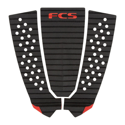 FCS Filipe Toledo Deck Pad - Treadlite - Charcoal/Red - Buy online today at Down the Line Surf. International shipping available.