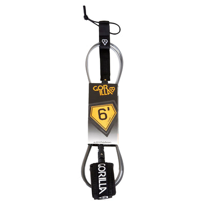 Gorilla 6ft Comp Leash - Black - Buy online today at Down the Line Surf. International shipping available.