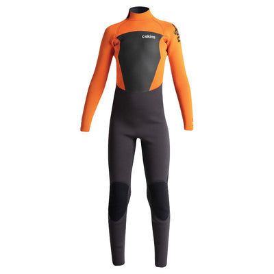 C-Skins Junior Legend 3/2mm Back Zip Wetsuit - Anthracite/Orange/Black - Buy online today at Down the Line Surf. International shipping available.