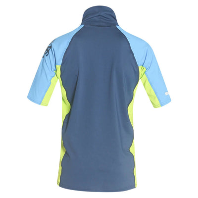 C-Skins Rash X Junior Rash Vest - Navy/Lime/Blue - Buy online today at Down the Line Surf. International shipping available.