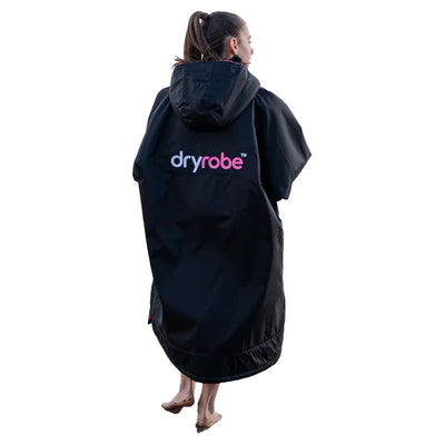 Dryrobe Kid's Advance Long Sleeve - Black / Pink - Buy online today at Down the Line Surf. International shipping available.