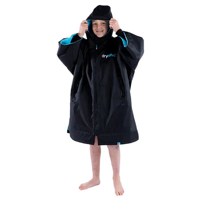 Dryrobe Kid's Advance Long Sleeve - Black / Blue - Buy online today at Down the Line Surf. International shipping available.