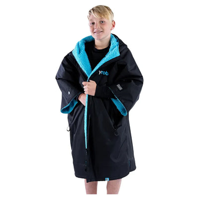 Dryrobe Kid's Advance Long Sleeve - Black / Blue - Buy online today at Down the Line Surf. International shipping available.
