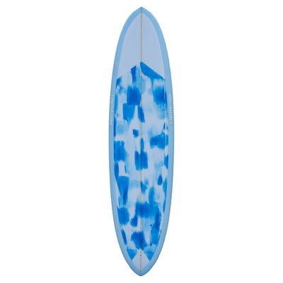 Love Machine Thick Lizzy Surfboard 7'4" - Blue/Patch - Buy online today at Down the Line Surf. International shipping available.