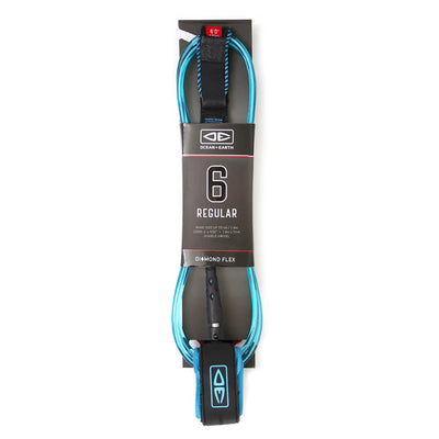 Ocean & Earth Diamond Flex Regular Leash - 6ft - Buy online today at Down the Line Surf. International shipping available.
