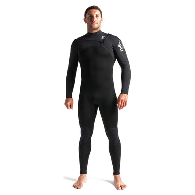 C-Skins Session 3/2mm Chest Zip Wetsuit - Black/Carbon/Black - Buy online today at Down the Line Surf. International shipping available.