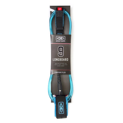 Ocean & Earth Diamond Flex Regular Longboard Leash - 9ft - Buy online today at Down the Line Surf. International shipping available.