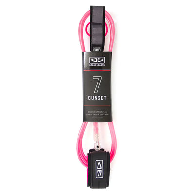 Ocean & Earth Sunset Surfboard Leash - 7ft - Buy online today at Down the Line Surf. International shipping available.
