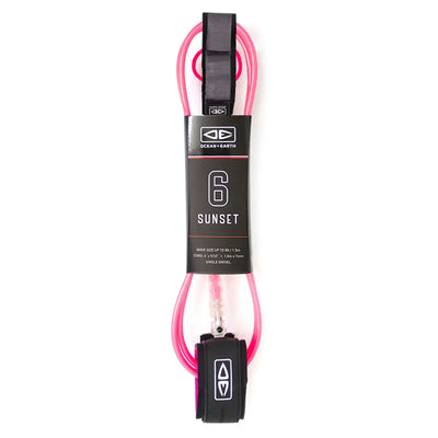 Ocean & Earth Sunset Surfboard Leash - 6ft - Buy online today at Down the Line Surf. International shipping available.