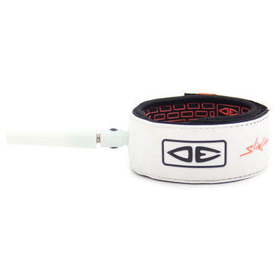 Ocean & Earth Slimline Lightweight Comp One-XT 6ft Leash - White - Buy online today at Down the Line Surf. International shipping available.