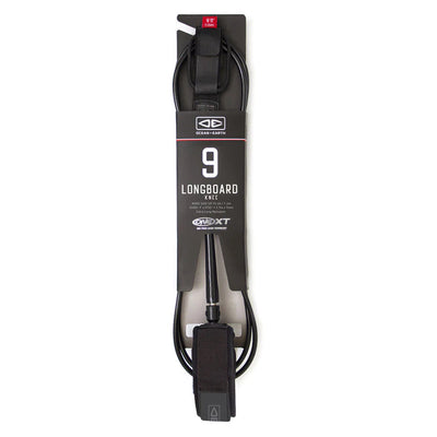 Ocean And Earth Premium One-XT Longboard Knee Leash - 9ft - Black - Buy online today at Down the Line Surf. International shipping available.