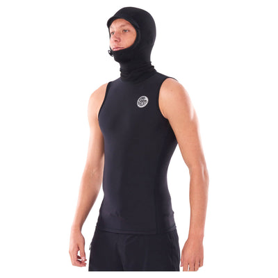 Rip Curl Flashbomb Polypro Hooded Wetsuit Vest - Black - Buy online today at Down the Line Surf. International shipping available.