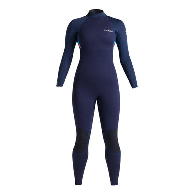C-Skins Women's Surflite 4/3mm Back Zip Wetsuit - Slate/Multi - Buy online today at Down the Line Surf. International shipping available.