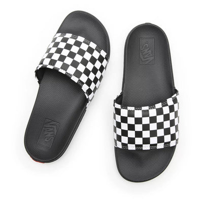 Vans La Costa Slide-On Shoes - Black/Check - Buy online today at Down the Line Surf. International shipping available.
