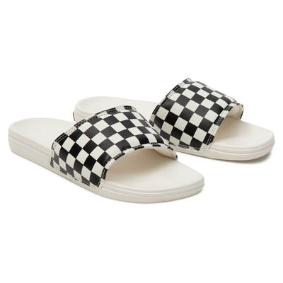 Vans La Costa Slide-On Shoes - White/Check - Buy online today at Down the Line Surf. International shipping available.