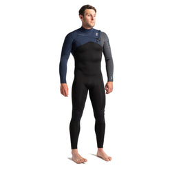 C-Skins Session 3/2mm Chest Zip Wetsuit - Black/Slate/Charcoal - Buy online today at Down the Line Surf. International shipping available.