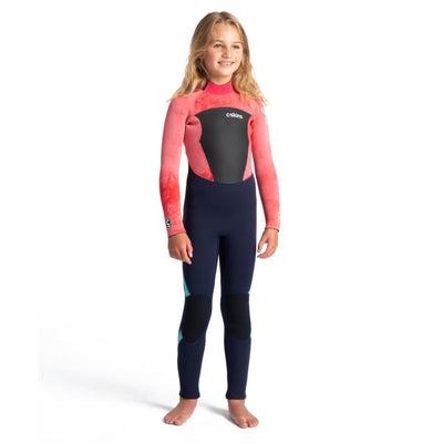 C-Skins Junior Legend 4/3mm Back Zip Wetsuit - Slate/Coral/Tie Dye - Buy online today at Down the Line Surf. International shipping available.