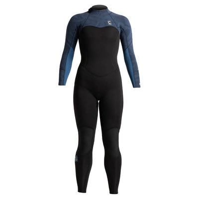 C-Skins Women's Solace 4/3mm Chest Zip Wetsuit - Black/Blue - Buy online today at Down the Line Surf. International shipping available.