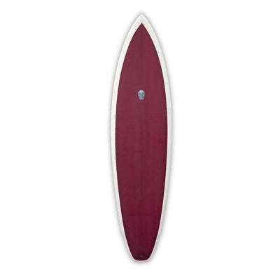 Christenson Lane Splitter Mid Surfboard - 7'2" - Burgundy - Buy online today at Down the Line Surf. International shipping available.