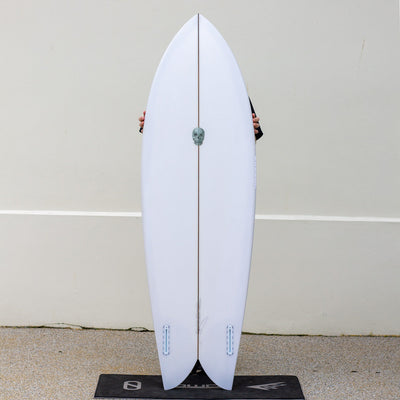 Christenson Twin Fin Fish Surfboard - 5'10" - Clear Rails - Buy online today at Down the Line Surf. International shipping available.