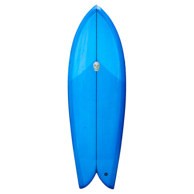 Christenson Twin Fin Fish Surfboard - 5'6" - Blue - Buy online today at Down the Line Surf. International shipping available.