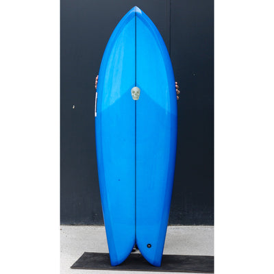 Christenson Twin Fin Fish Surfboard - 5'6" - Blue - Buy online today at Down the Line Surf. International shipping available.