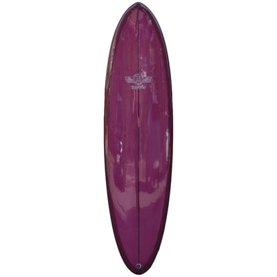Jim Banks 2+1 Surfboard 6'10" - Dark Cherry - Buy online today at Down the Line Surf. International shipping available.