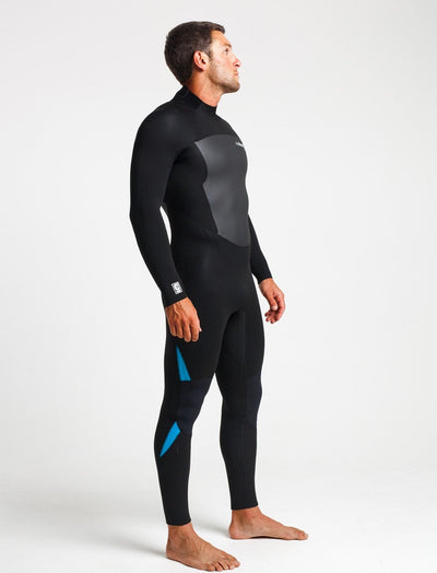 C-Skins Legend 4/3mm Back Zip Wetsuit - Black/Deep Blue - Buy online today at Down the Line Surf. International shipping available.